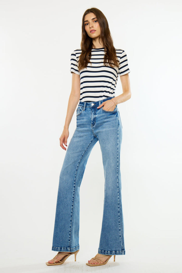 Women's High Rise Wide Flare Jeans