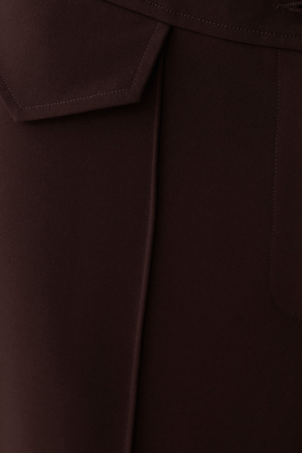 Darcie Fit And Flare Suiting Pants - Dark Chocolate
