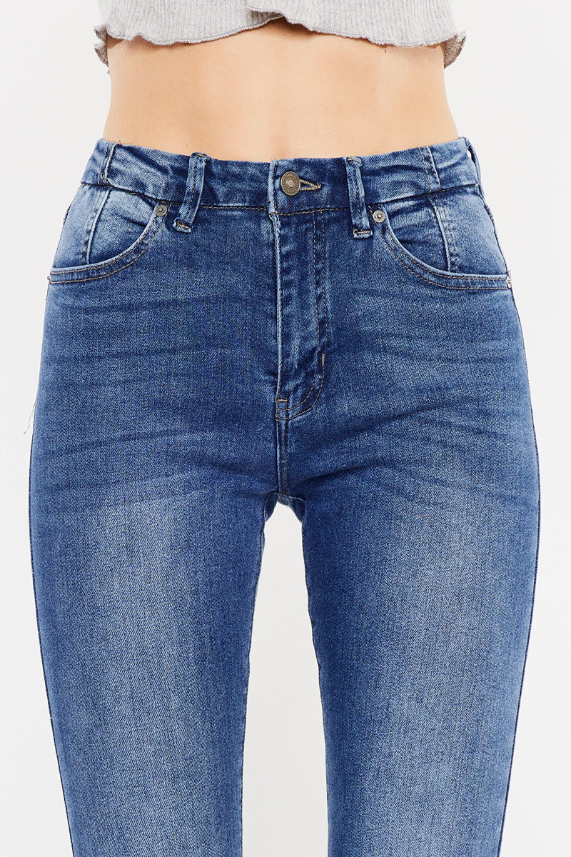 Women's High Rise Super Flare Jeans - Dark Wash / Medium Wash - view 12