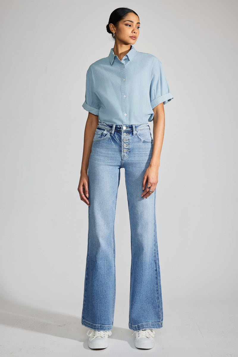 Women's Premier High Rise Holly Flare Jeans - Light Wash - view 3