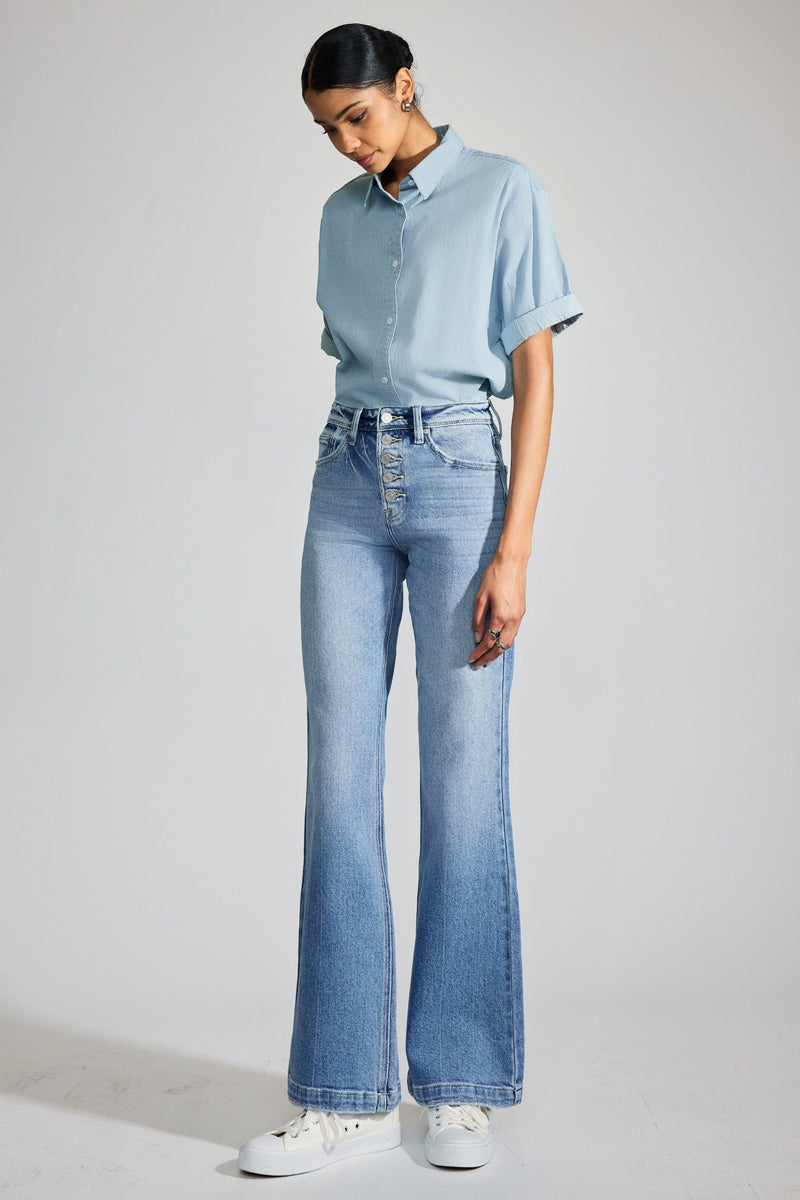 Women's Premier High Rise Holly Flare Jeans - Light Wash - view 4