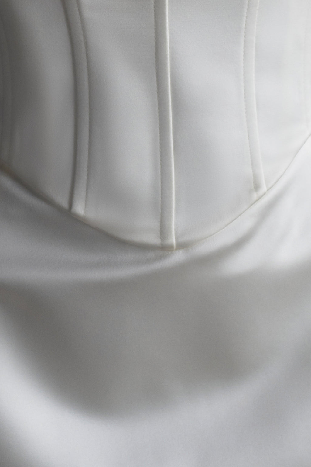 Isabel Satin Corset Mini Dress - White