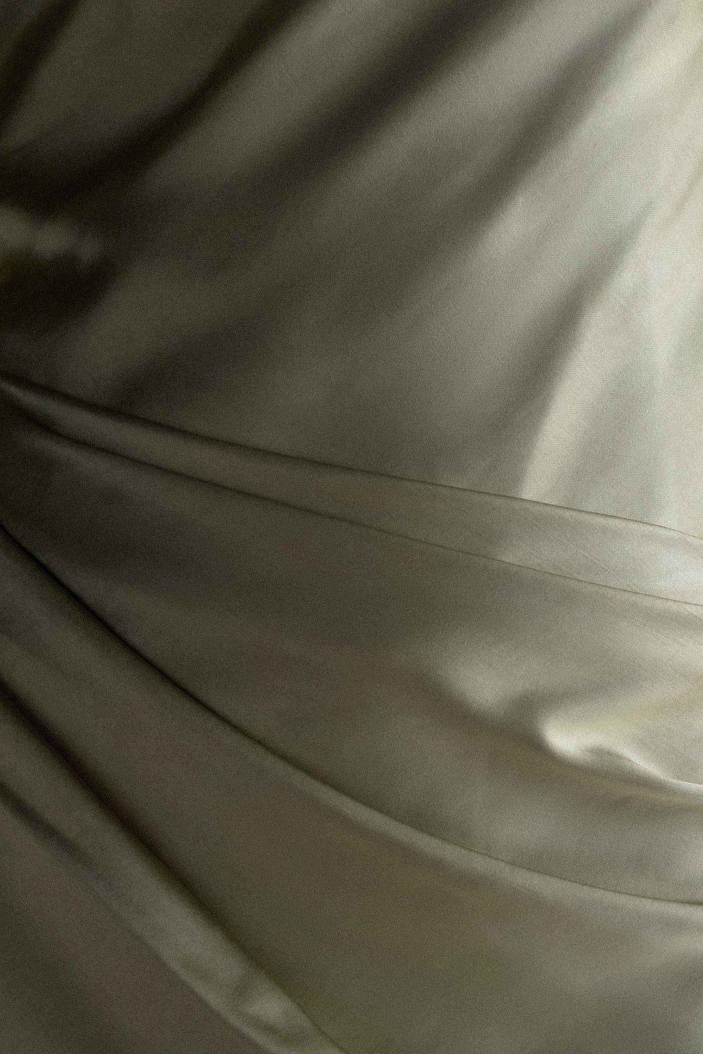 Jasmine Strapless Satin Maxi Dress - Sage