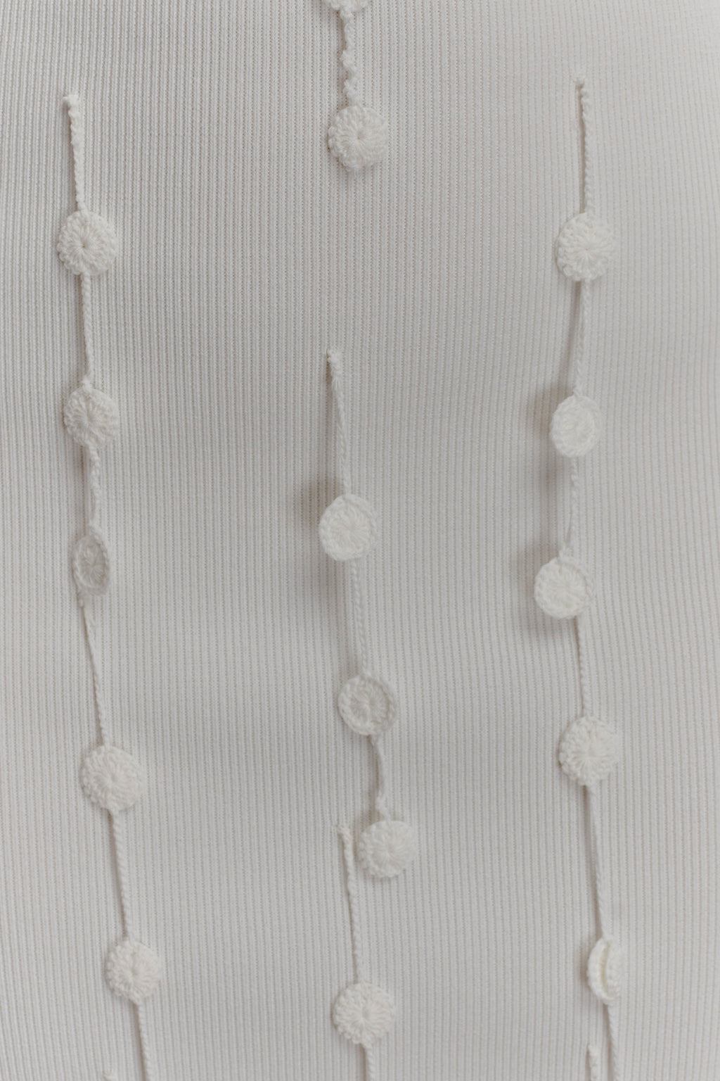 Tove Hand Knit Flower Mini Dress - White