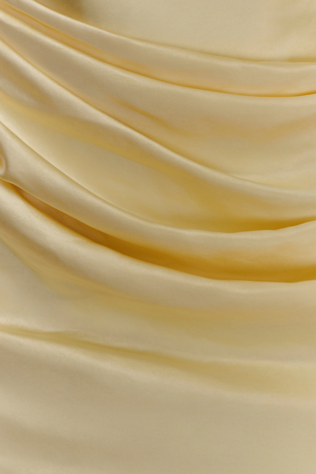 Dalia Off Shoulder Satin Maxi Dress - Lemon