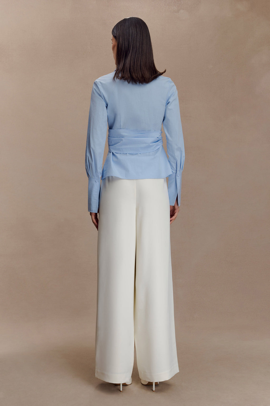 Arlo Wide Leg Suiting Trouser - Ivory