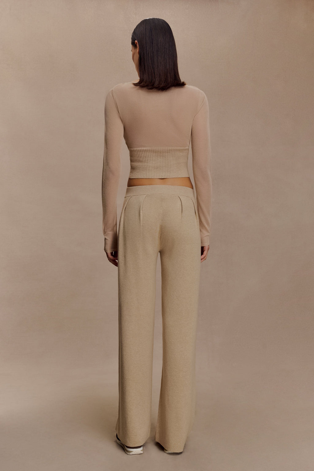 Brionee Silk Blend Knit Top - Sand