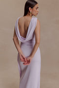 Bridget Slinky Cowl Back Top - Dusty Lilac