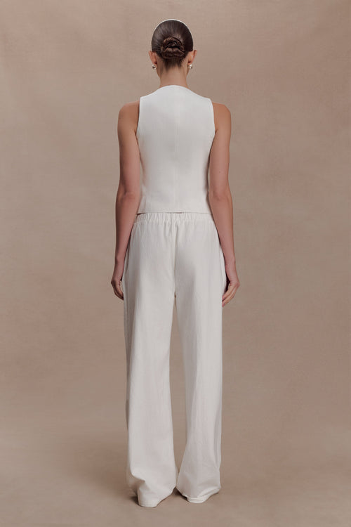 Aldea Cotton Sleeveless Top - White