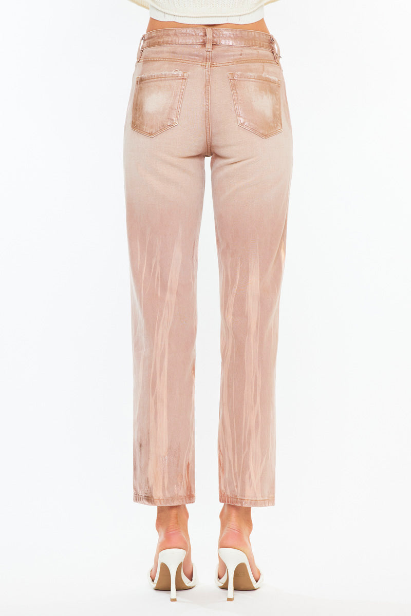 Women's Premier High Rise Straight Jeans - Pink - view 7