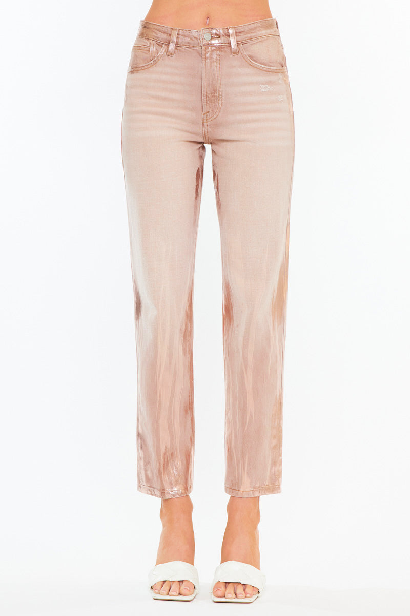 Women's Premier High Rise Straight Jeans - Pink - view 6