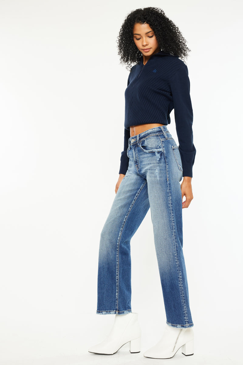 Women's Premier High Rise Slim Wide Leg Jeans - Medium Wash - view 5