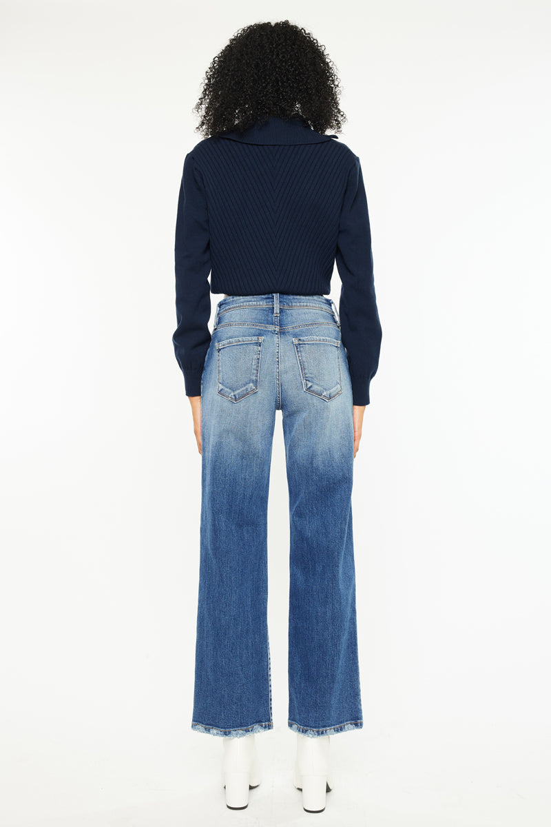 Women's Premier High Rise Slim Wide Leg Jeans - Medium Wash - view 2