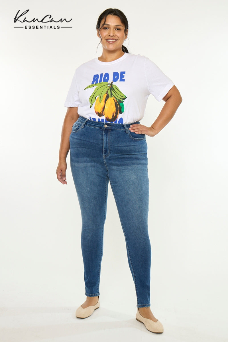 Plus Size Women's High Rise Super Skinny Jeans - view 8