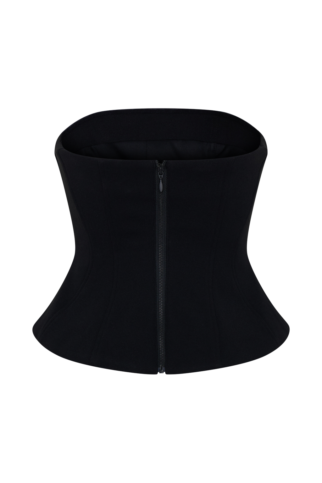 Arla Button Up Corset Top - Black