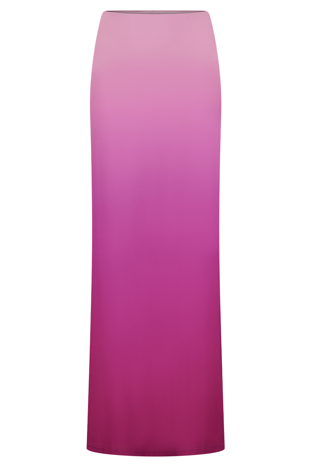 Bruna Slinky Fishtail Maxi Skirt - Ombre Pink