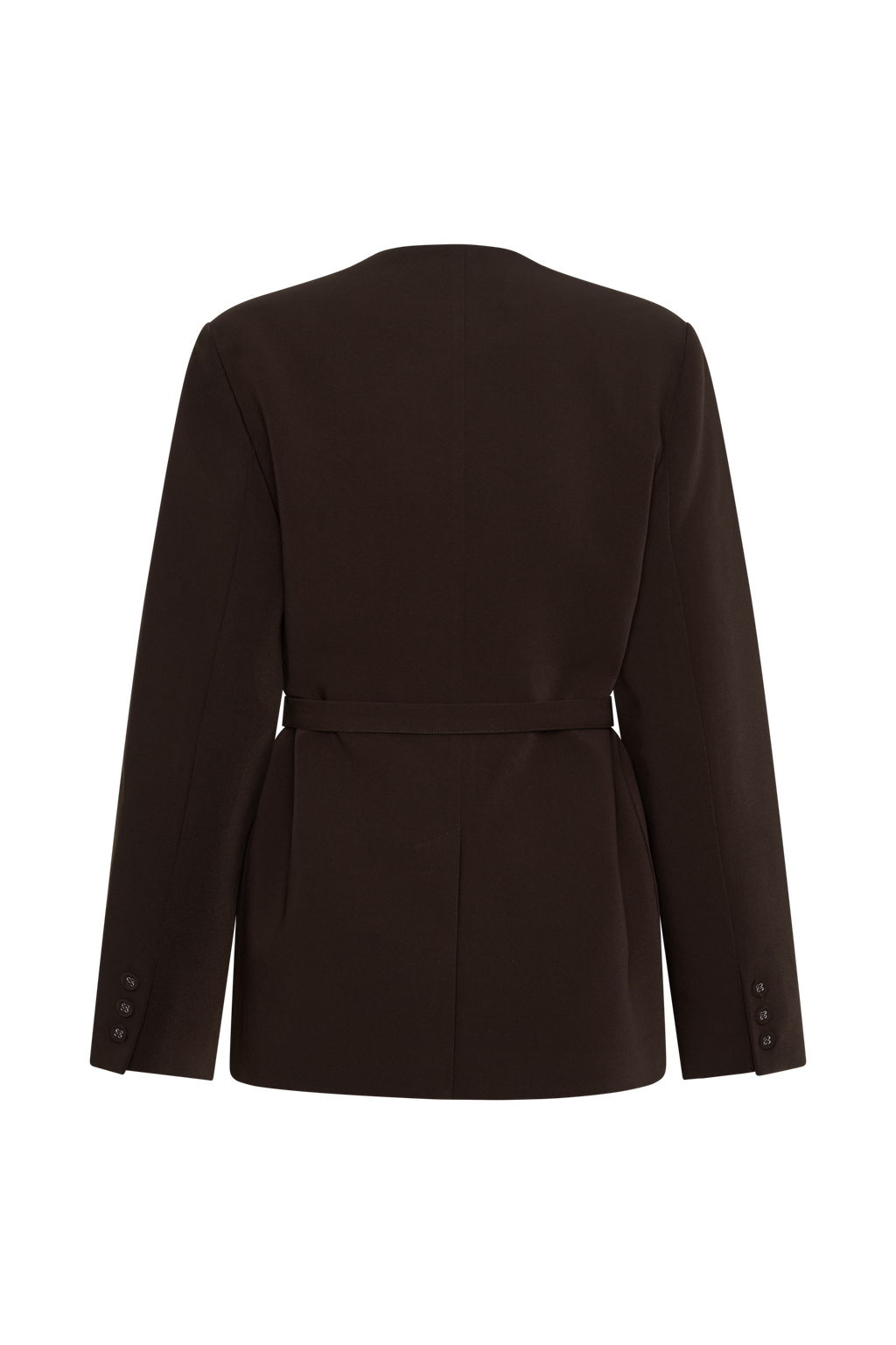 Darcie Drop Shoulder Suiting Blazer - Dark Chocolate