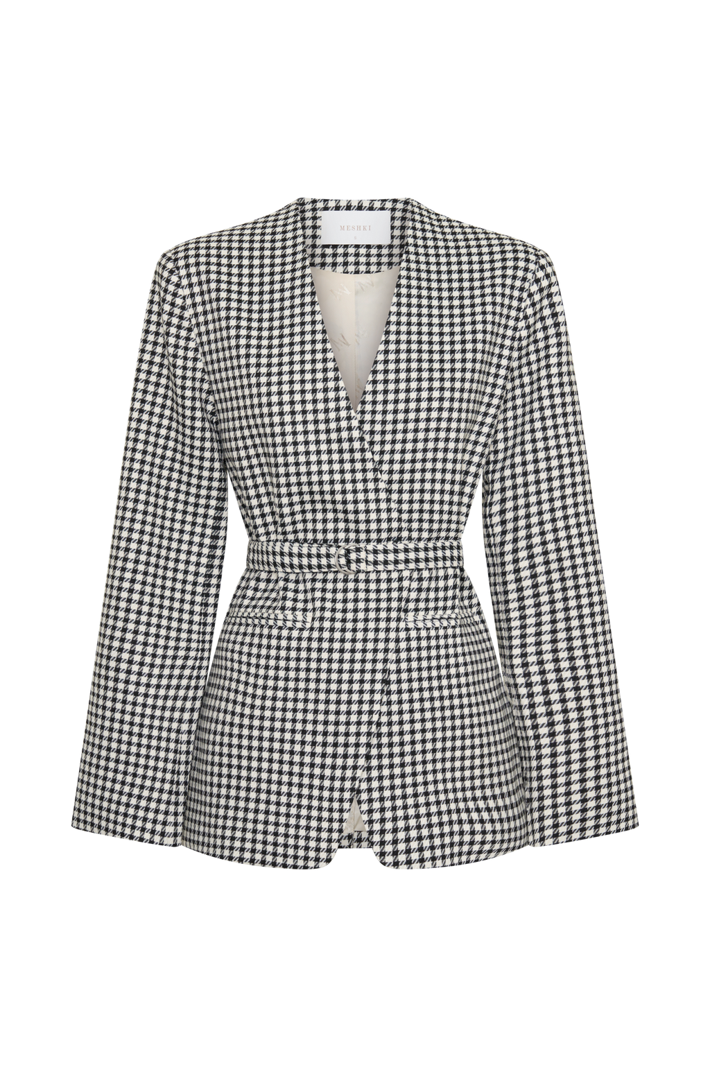 Darcie Drop Shoulder Suiting Blazer - Houndstooth