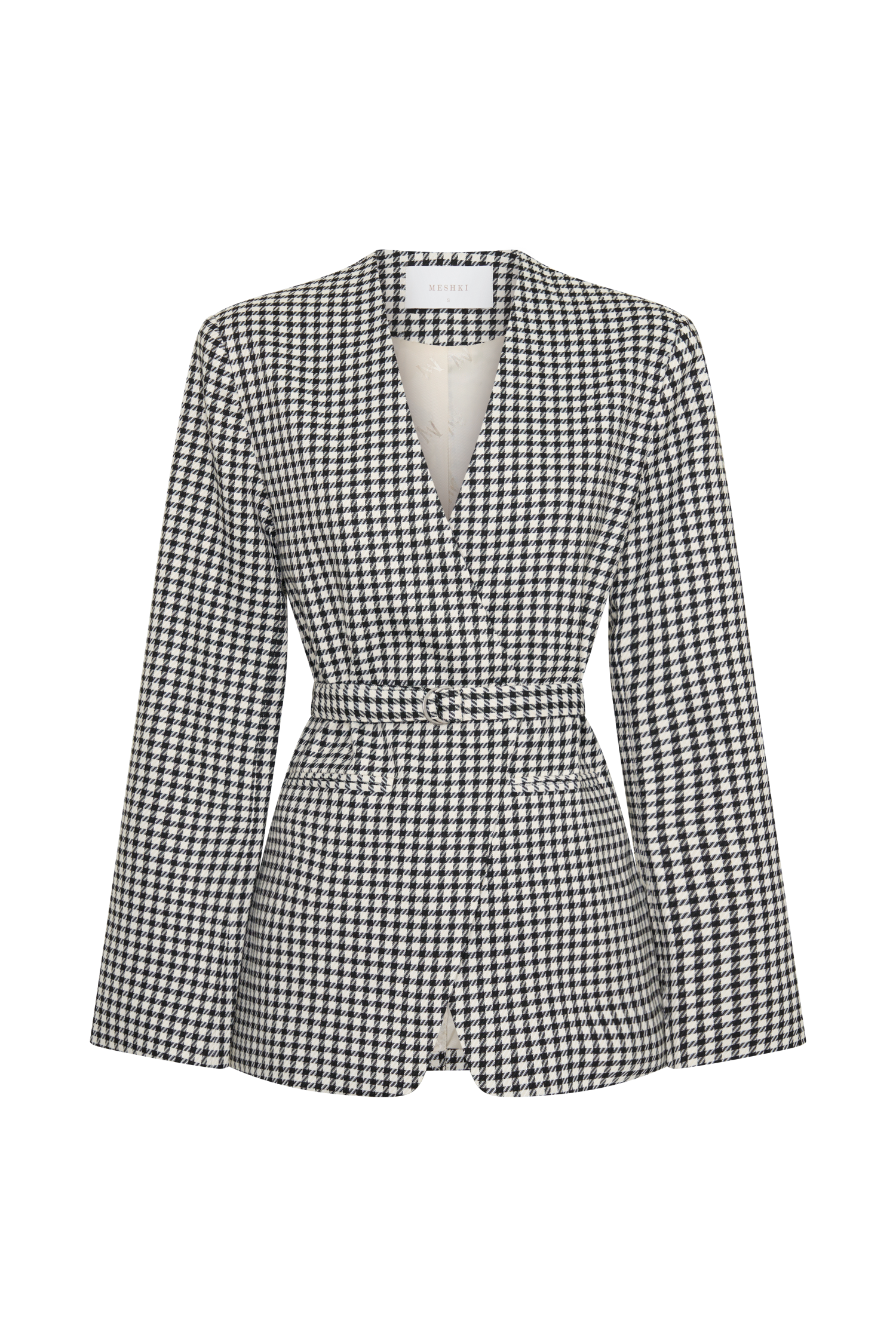 Darcie Drop Shoulder Suiting Blazer - Houndstooth
