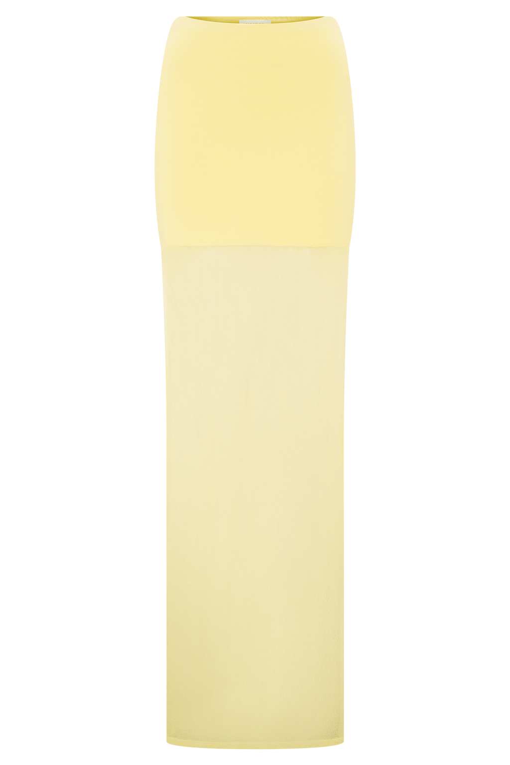 Tanyel Sheer And Bandage Knit Maxi Skirt - Lemon