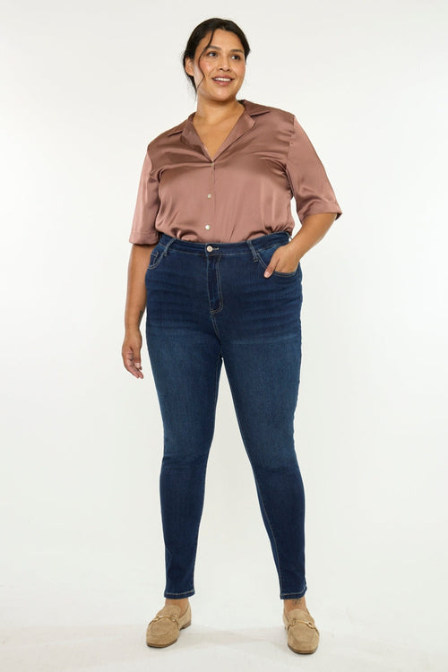 Plus Size Women's High Rise Super Skinny Jeans