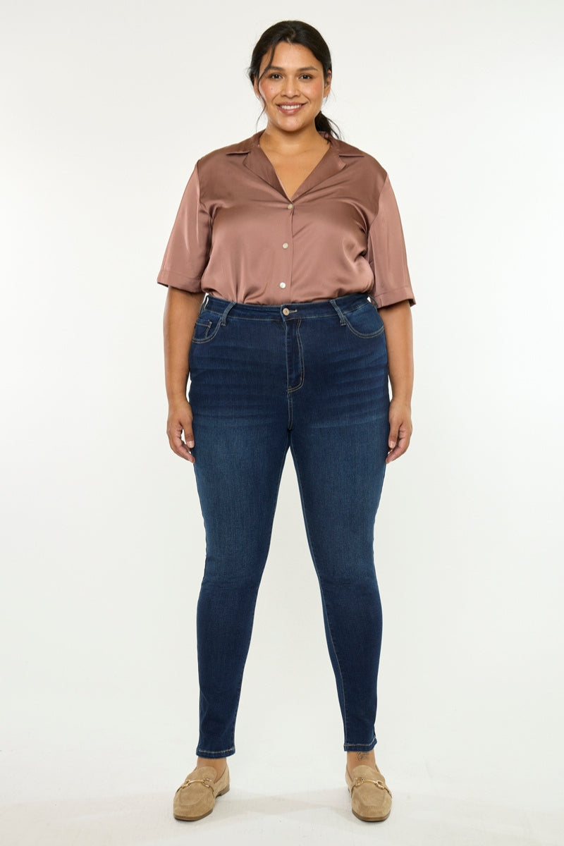 Plus Size Women's High Rise Super Skinny Jeans - view 6