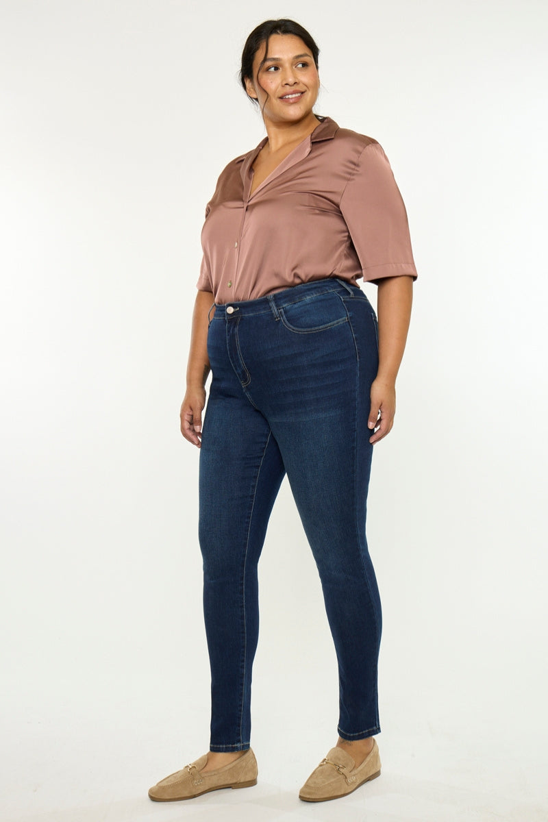 Plus Size Women's High Rise Super Skinny Jeans - view 5