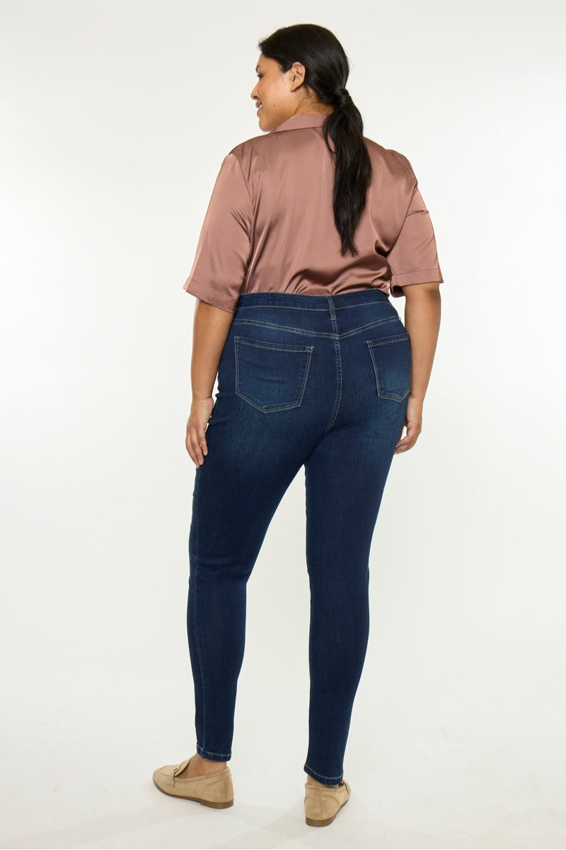 Plus Size Women's High Rise Super Skinny Jeans - view 2