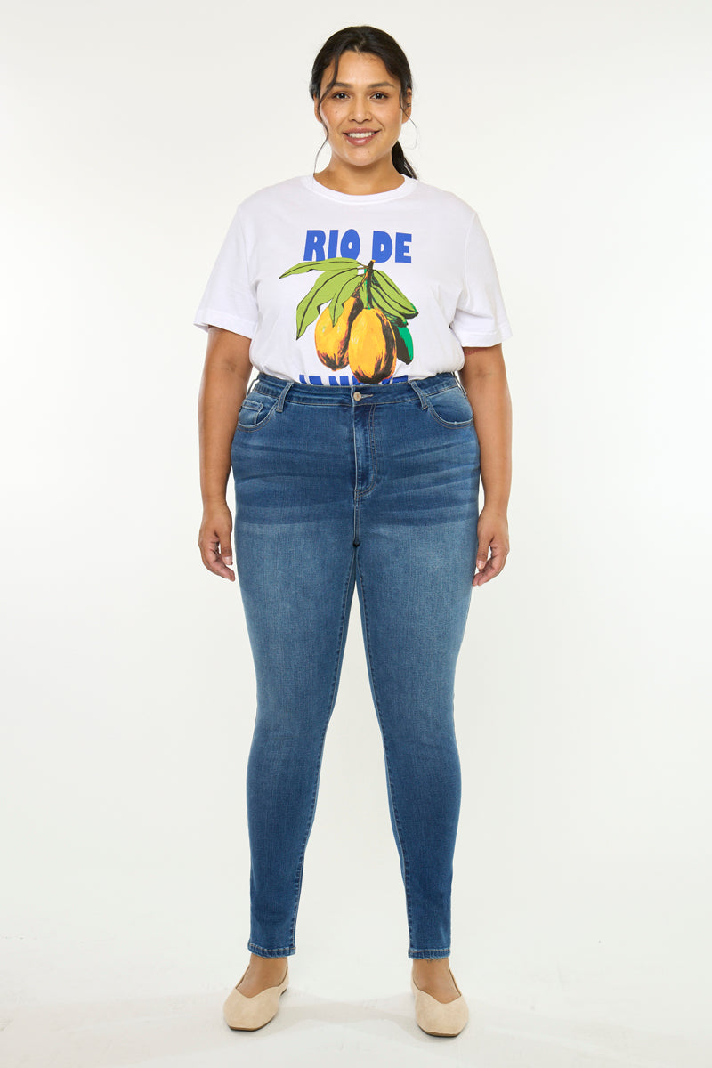 Plus Size Women's High Rise Super Skinny Jeans - view 13