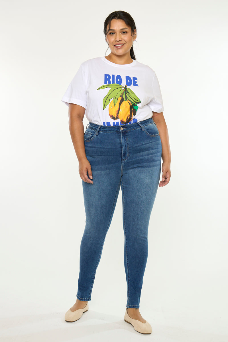 Plus Size Women's High Rise Super Skinny Jeans - view 10