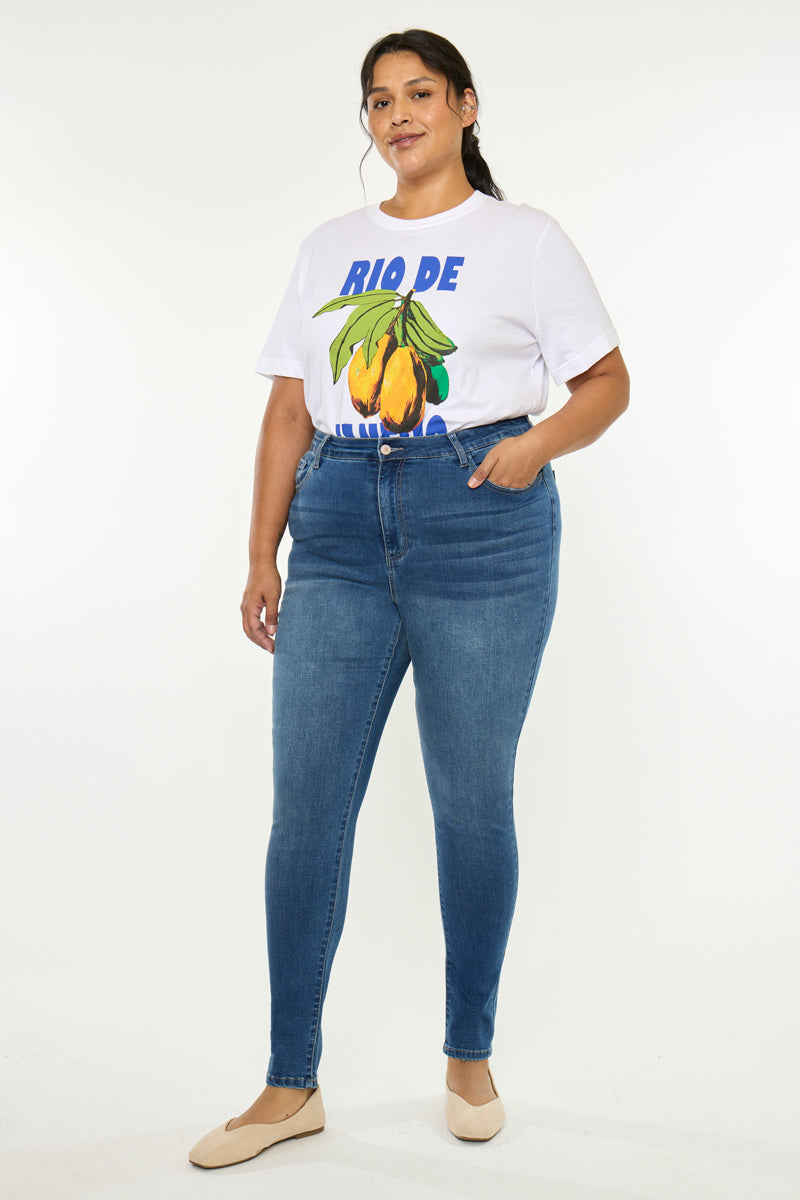 Plus Size Women's High Rise Super Skinny Jeans - view 11