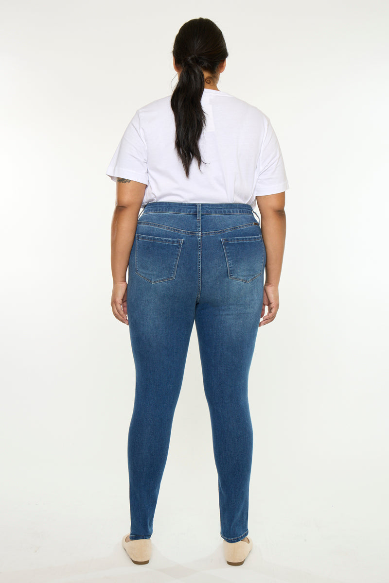 Plus Size Women's High Rise Super Skinny Jeans - view 14