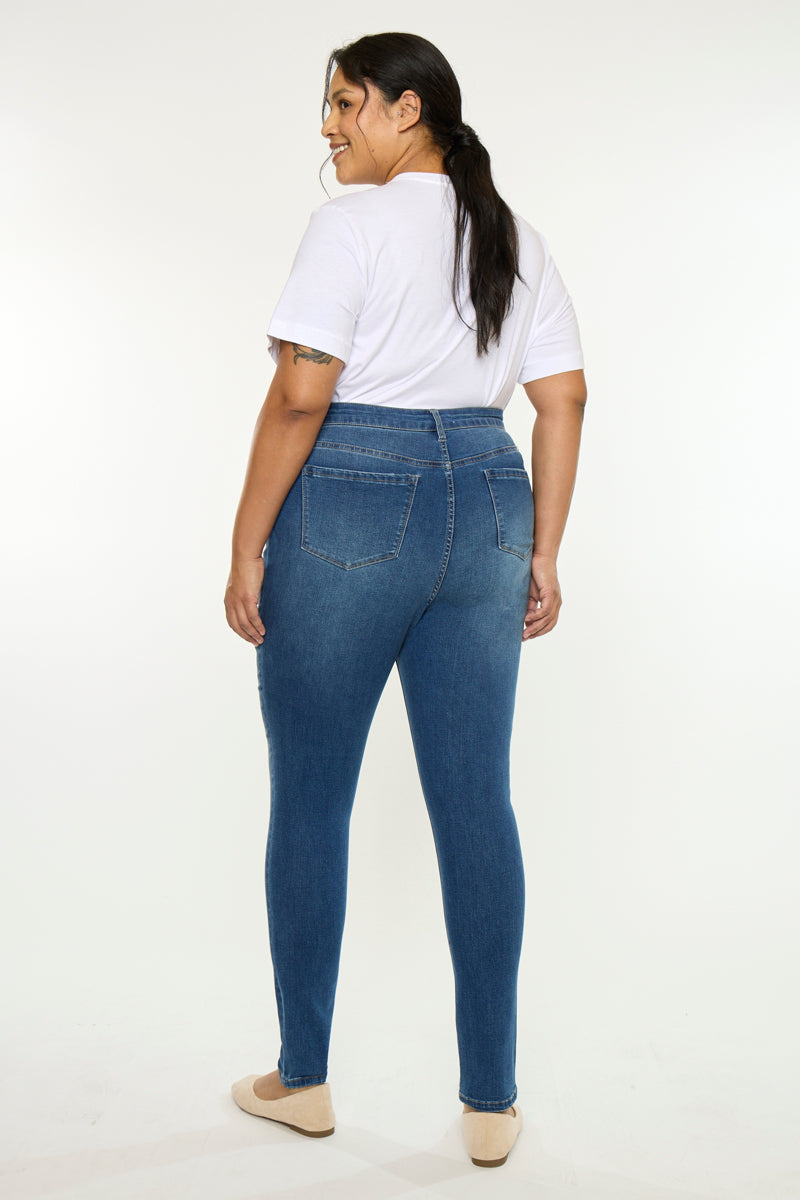 Plus Size Women's High Rise Super Skinny Jeans - view 9