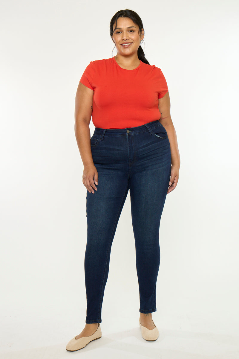 Plus Size Women's High Rise Super Skinny Jeans - view 17