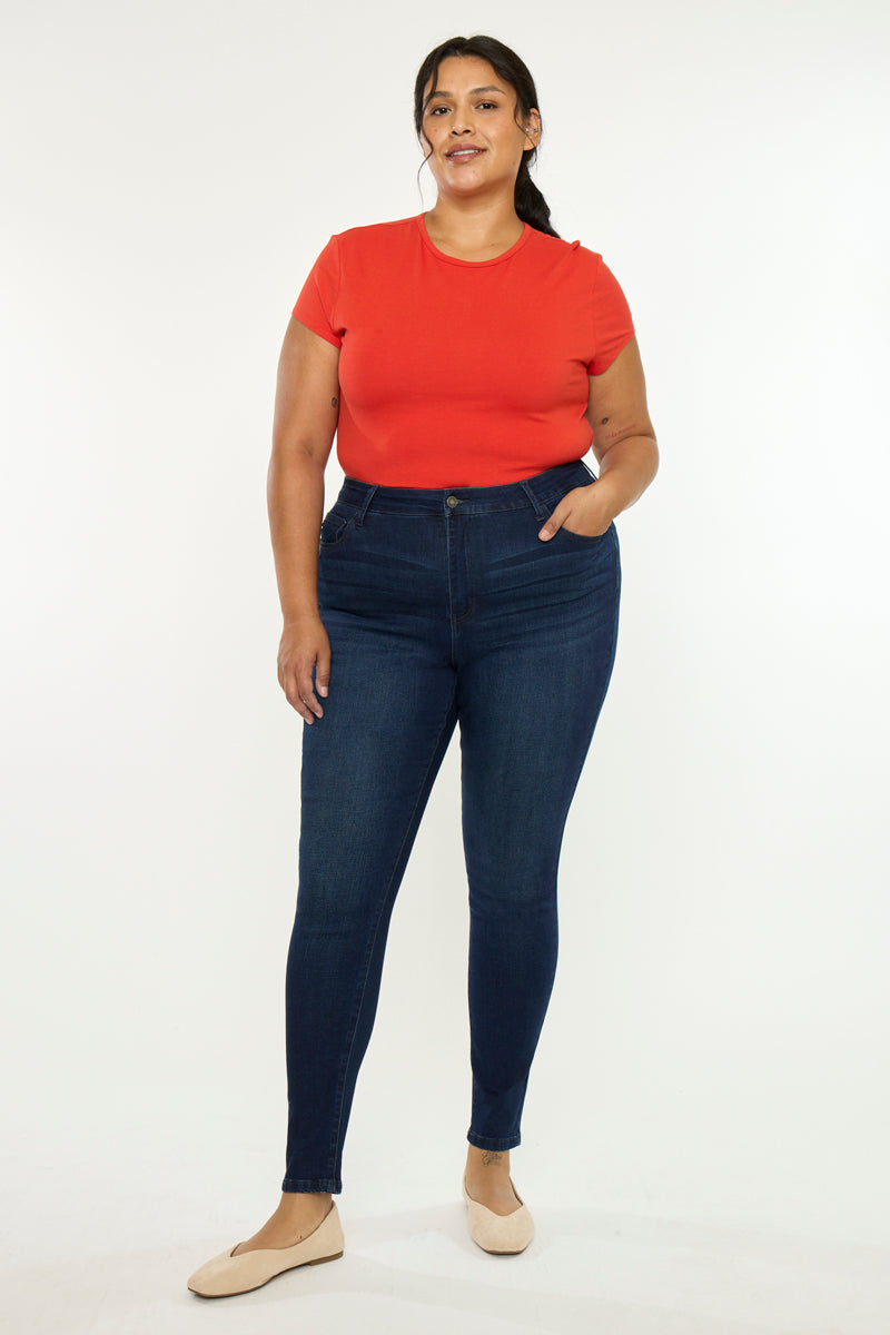 Plus Size Women's High Rise Super Skinny Jeans - view 18