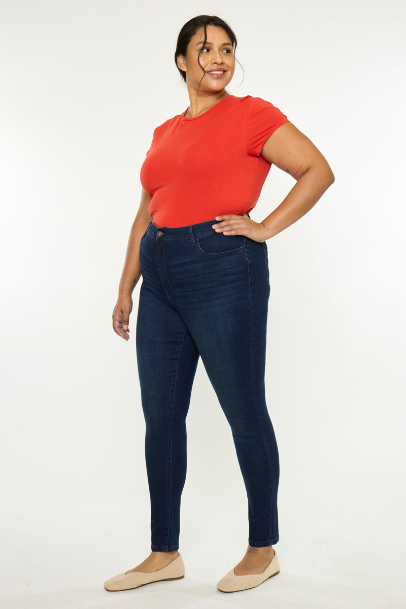Plus Size Women's High Rise Super Skinny Jeans - view 19