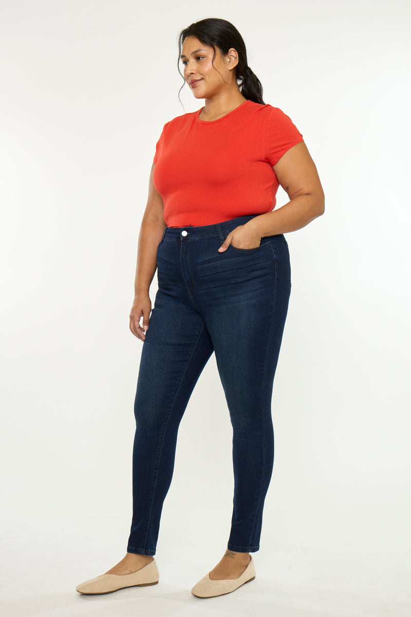 Plus Size Women's High Rise Super Skinny Jeans - view 20