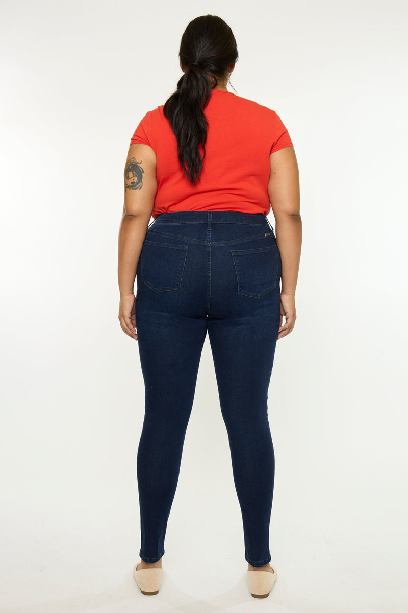 Plus Size Women's High Rise Super Skinny Jeans - view 21