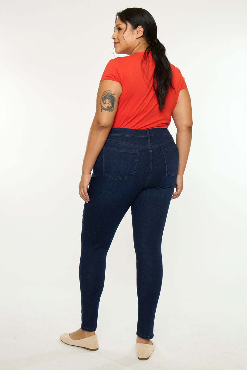 Plus Size Women's High Rise Super Skinny Jeans - view 16