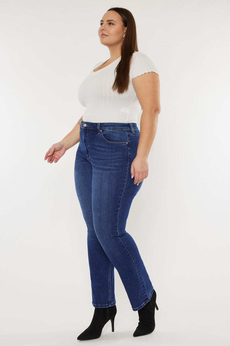 Plus Size Women's High Rise Slim Straight Jeans - view 14