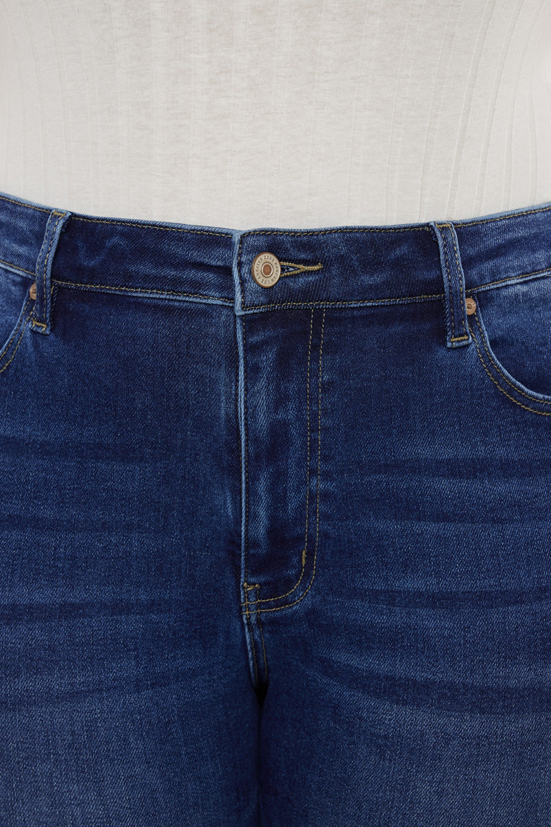 Plus Size Women's High Rise Slim Straight Jeans - view 16