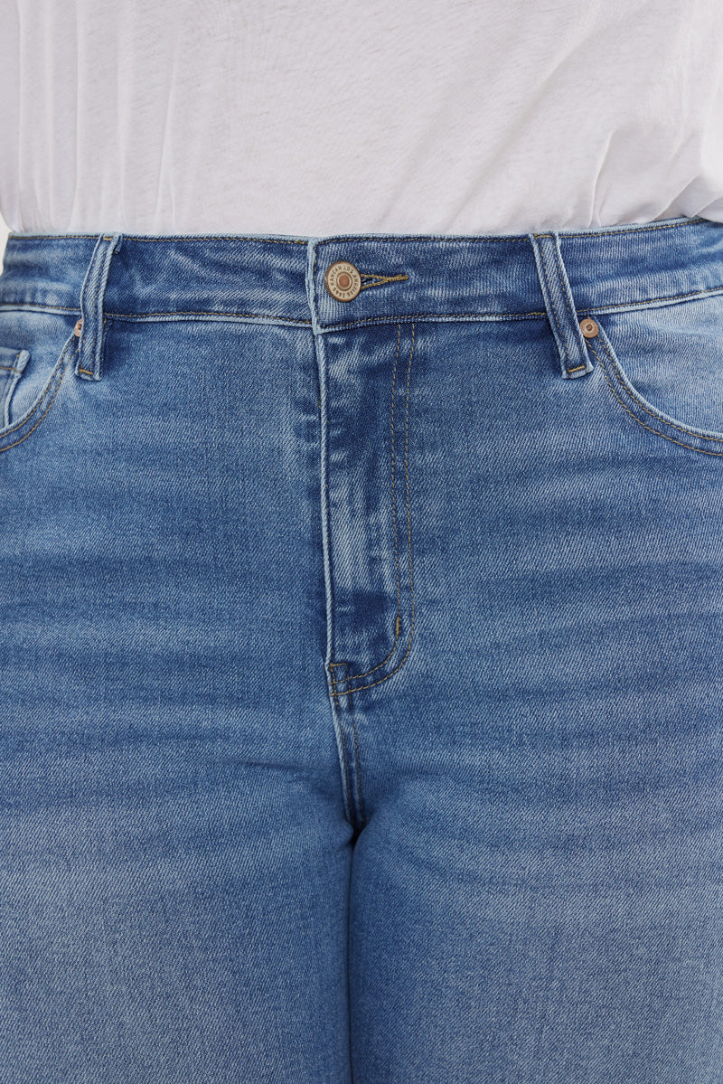 Plus Size Women's High Rise Slim Straight Jeans - view 6