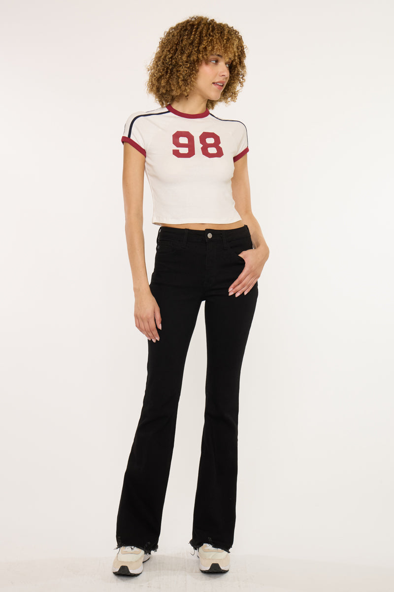 Women's High Rise Bootcut Jeans - Black
