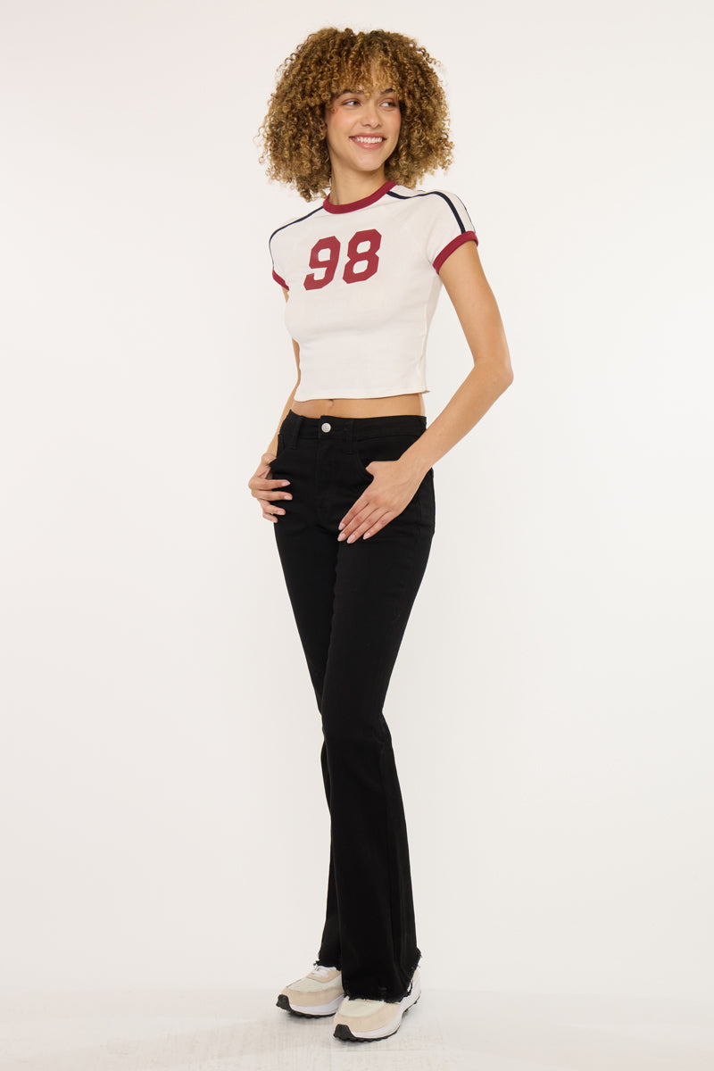 Women's High Rise Bootcut Jeans - Black - view 4