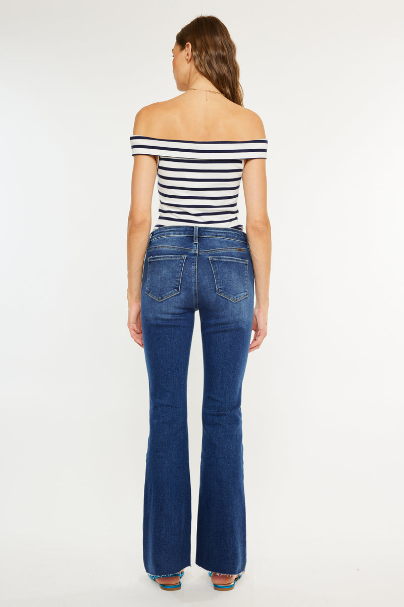 Women's High Rise Bootcut Jeans - Dark Wash - Dark Wash (Style 135) - view 6