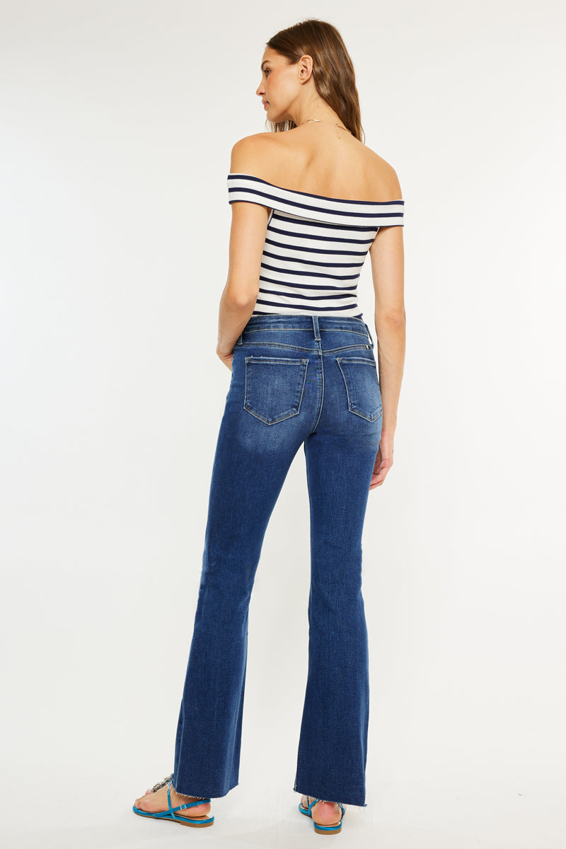 Women's High Rise Bootcut Jeans - Dark Wash - Dark Wash (Style 135) - view 2