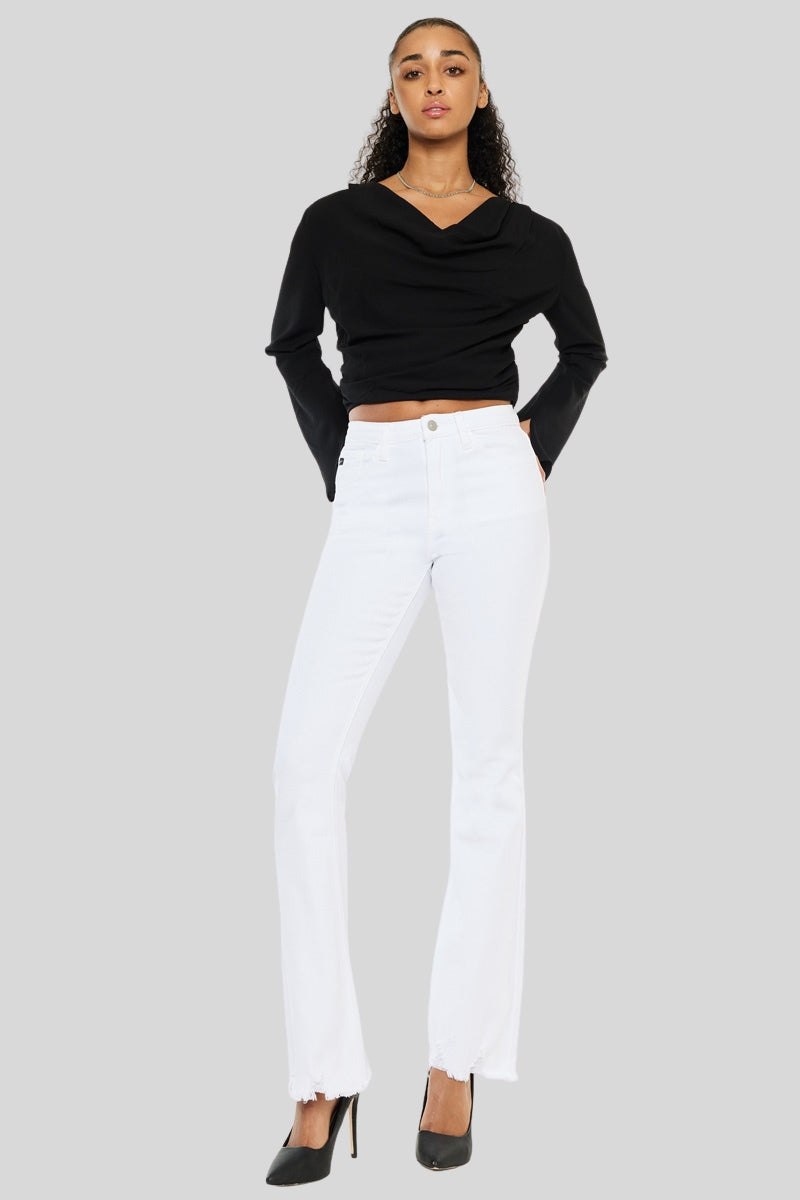 Women's High Rise Bootcut Jeans - White - view 3