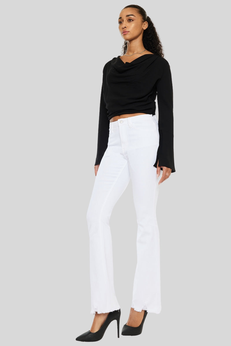 Women's High Rise Bootcut Jeans - White - view 4