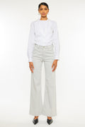 Women's High Rise Holly Flare Jeans - Pearl Grey