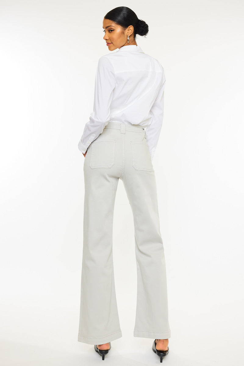 Women's High Rise Holly Flare Jeans - Pearl Grey - view 2